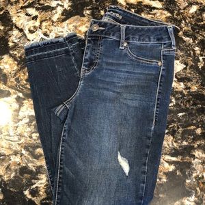 Maurices Medium Distressed Jeggings.